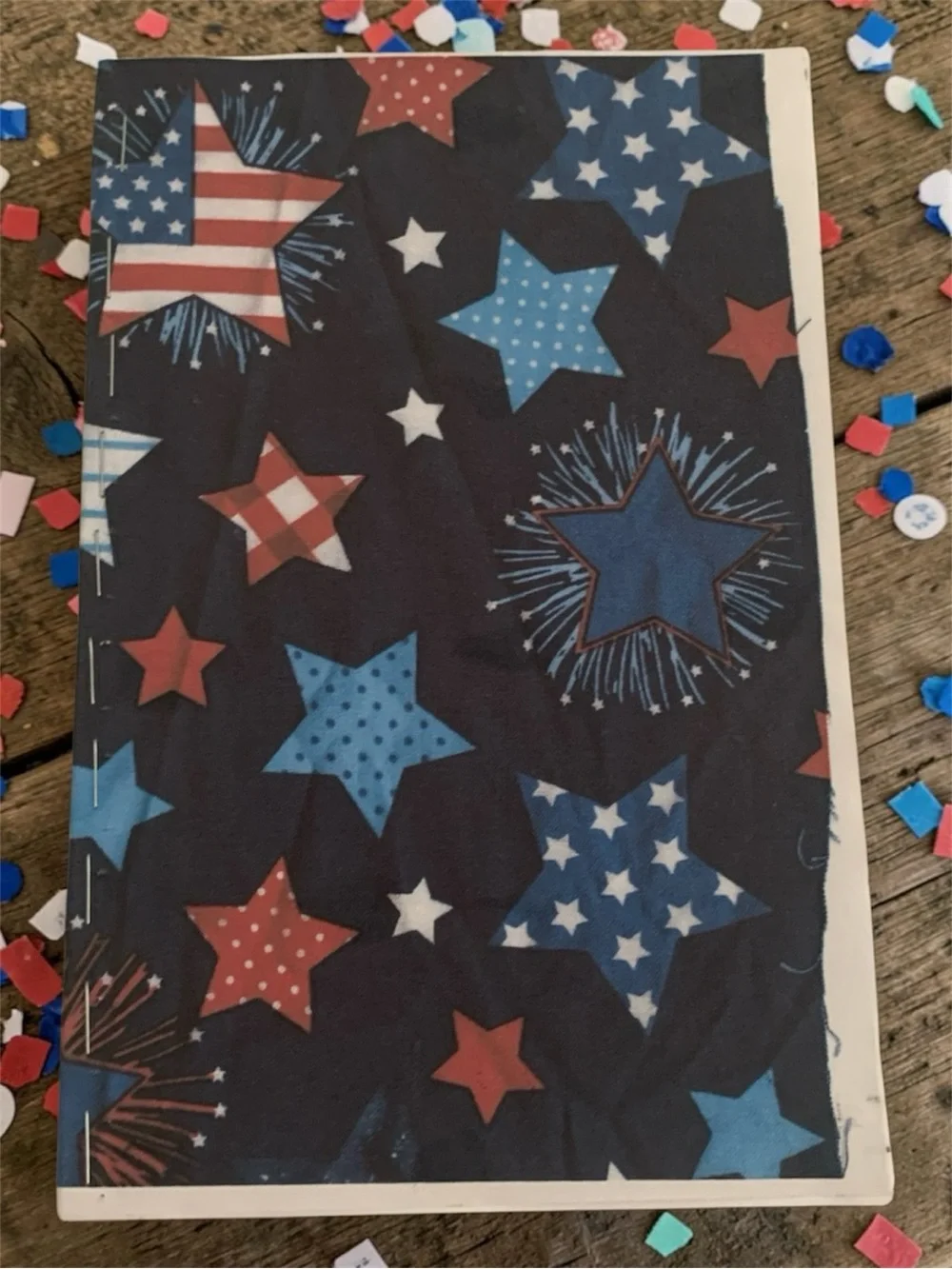 Handmade Patriotic Journal Notebook - Americana Stars & Stripes 1 Set